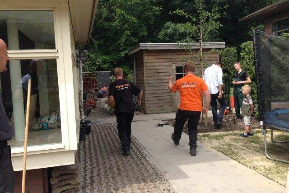 Tuinaanleg / bestrating voor Klusbrigade RTL 4