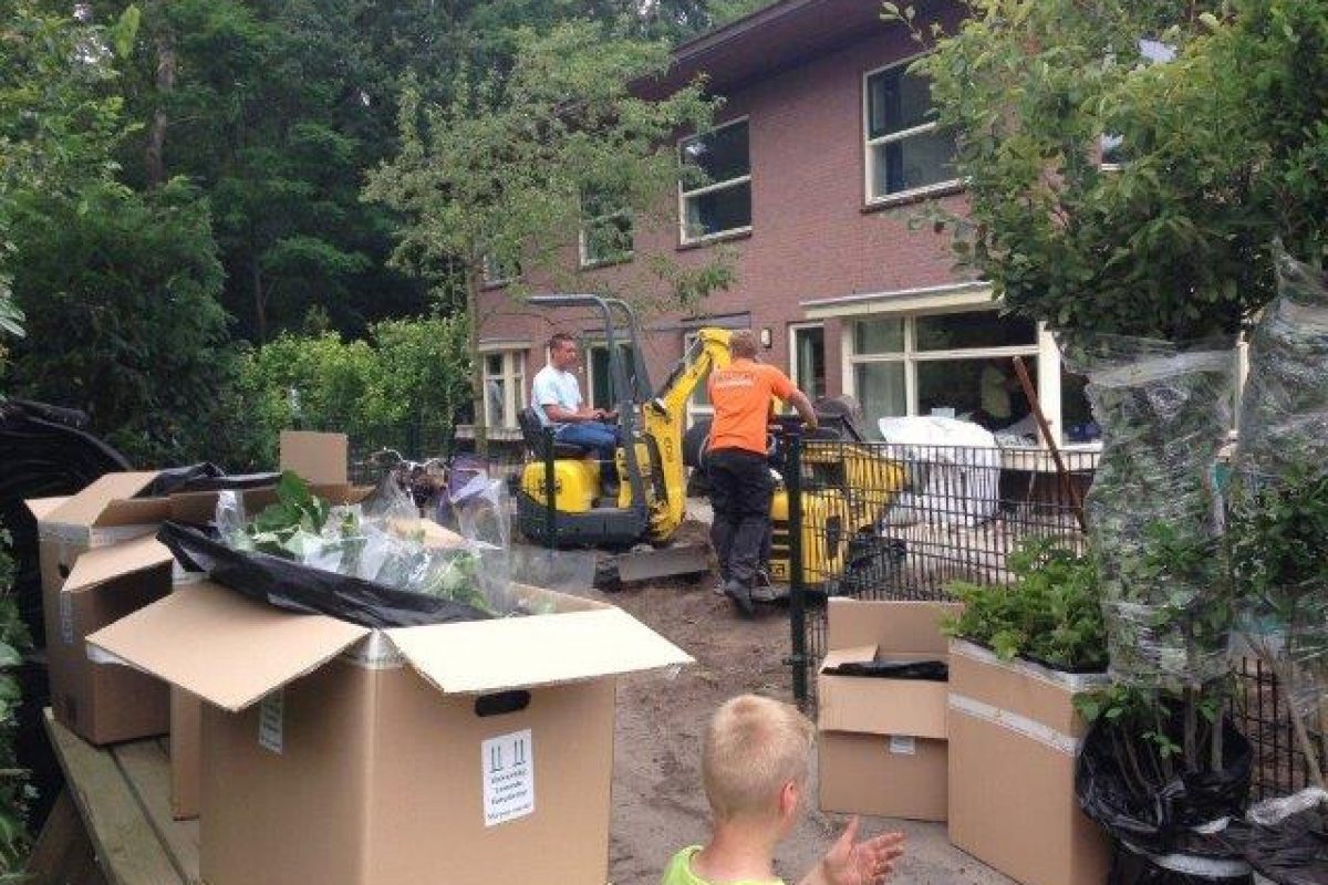 Tuinaanleg / bestrating voor Klusbrigade RTL 4